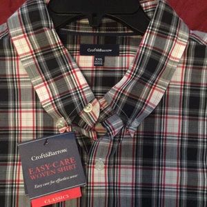 Crofts & Barrow Long Sleeves Plaid Men’s Shirt Size XXL— never worn